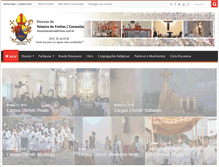 Tablet Screenshot of dioceseteixeiradefreitas.com.br